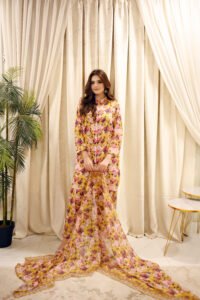 Elegant Sunshine Printed Three-Piece Ensemble