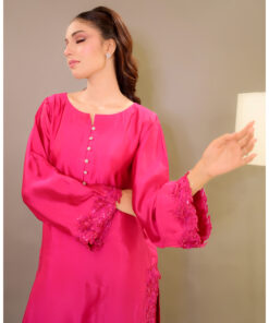 Alternative view of Blush Royale – Luxury Pink Embroidered 3 Piece Suit for Women