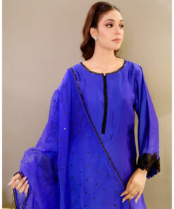 Alternative view of Blue Enchant – Royal Blue Luxury Pret Suit