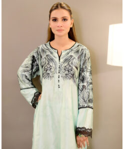 Alternative view of Zarqa – Mint Printed Elegance Suit