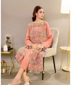 Zeenat – Blush Printed 3-Piece Luxury Pret