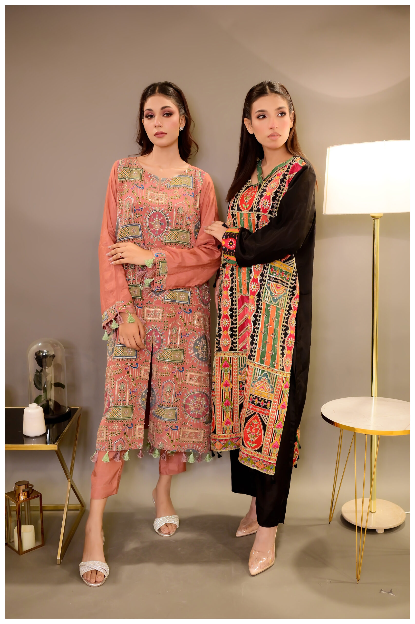 Zeenat – Blush Printed 3-Piece Luxury Pret - Image 12