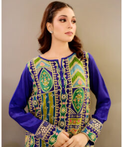 3 Piece - Digital Printed Embroidered Suit