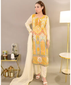 Alternative view of Sunlit Grace – Luxury Lawn 3-Piece Outfit