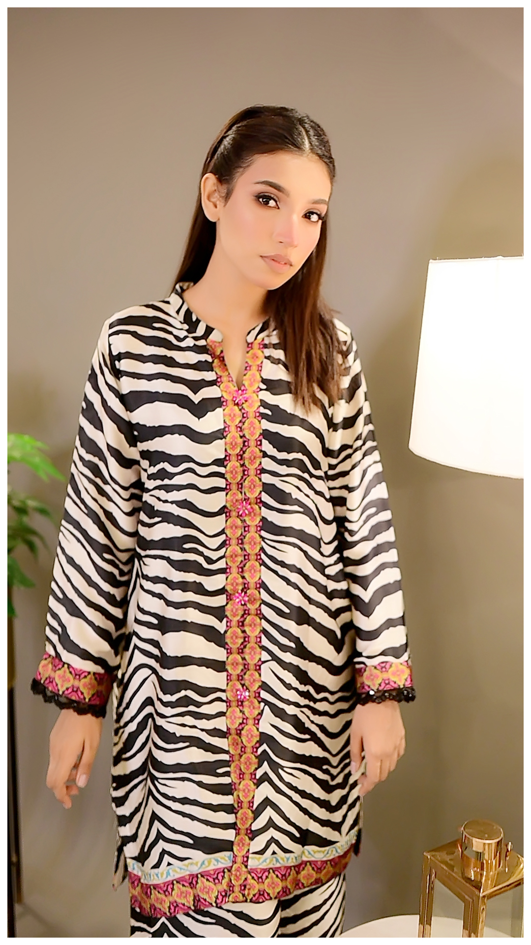 Zebra Luxe – Bold Zebra Print Luxury Pret Outfit UK - Image 4