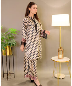 Midnight Hues – Luxury Geometric 3-Piece Outfit UK