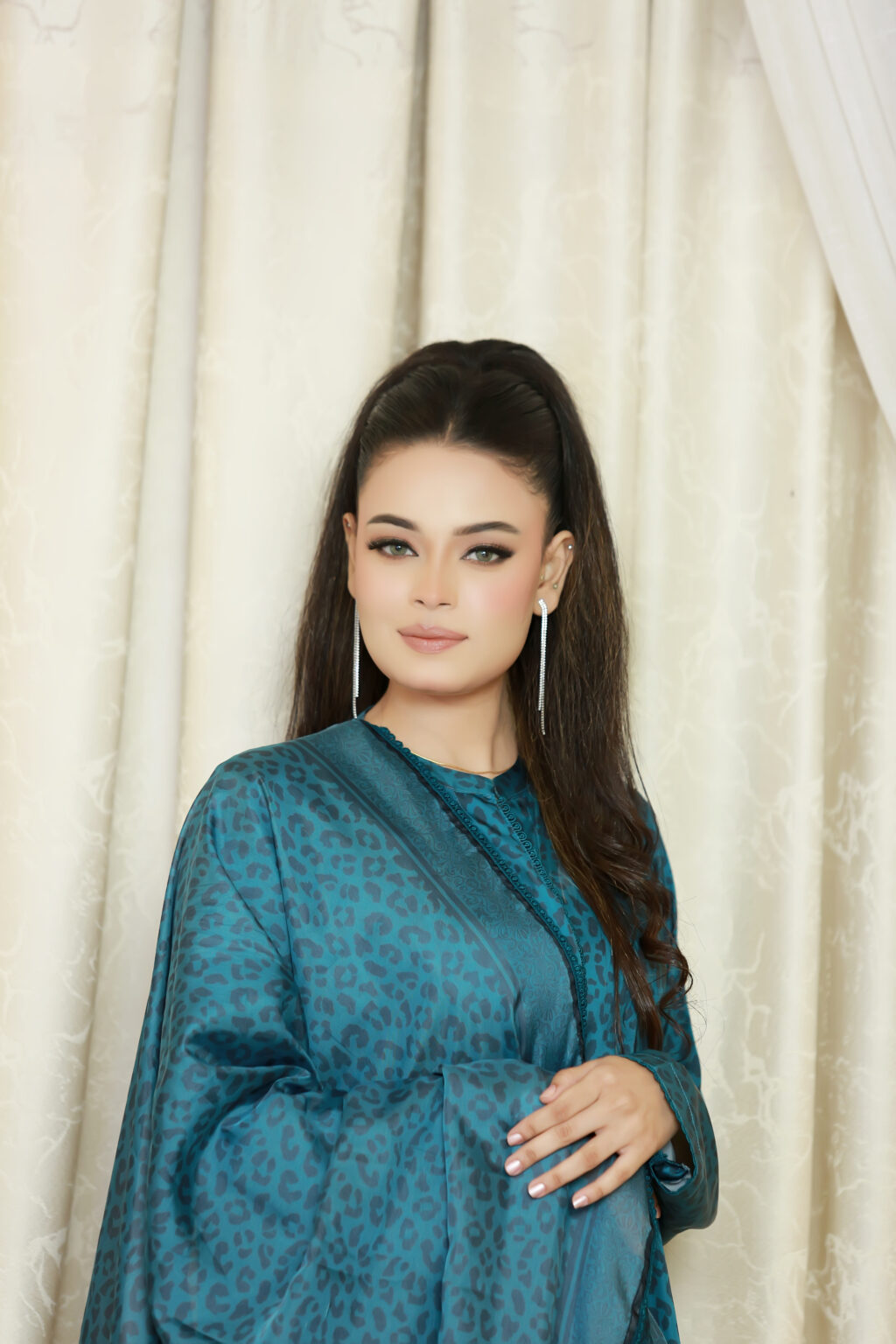 Blue Safari – Silk 3-Piece Animal Print Suit UK