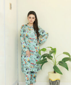 Alternative view of Nature’s Grace – Silk 3-Piece Suit with Floral & Bird Motifs UK