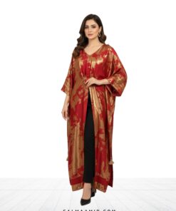 Alternative view of Crimson Elegance – Red Luxury Kaftan UK