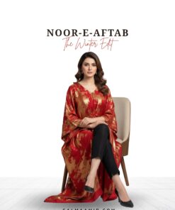 Crimson Elegance – Red Luxury Kaftan UK